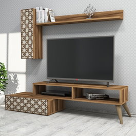 Hanah Home Planet - Mueble de TV Nogal y Crema